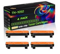 TN-1050 Compatible for Brother Toner Cartridges with Chip DCP-1510 DCP-1512 DCP-1610W DCP-1612W Printers (4 Pack Black)