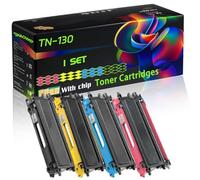 TN-130 Compatible for Brother Toner Cartridges with Chip HL-4040CDN HL-4050CDN HL-4070CDW HL-4040CN HL-4050CDNLT HL-4040 HL-4050 Printers (4-Pack BK/C/M/Y)