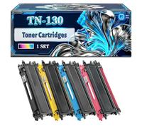 TN-130 Toner Cartridges Compatible for Brother DCP-9040 DCP-9042CDN DCP-9045CDN DCP-9040CN DCP-9042CN DCP-9045CN DCP-9042 DCP-9045 Printers, With Chip Large Capacity 2500 Pages (4-Pack BK/C/M/Y)