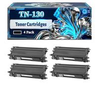 TN-130 Toner Cartridges Compatible for Brother DCP-9040 DCP-9042CDN DCP-9045CDN DCP-9040CN DCP-9042CN DCP-9045CN DCP-9042 DCP-9045 Printers, With Chip Large Capacity 2500 Pages (4 Pack Black)