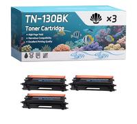 TN-130BK TN-130C TN-130M TN-130Y Toner Cartridge Compatible for Brother DCP-9045 MFC-9440 HL-4040CN MFC-9450CDN Printers (3 Pack Black)