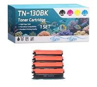 TN-130BK TN-130C TN-130M TN-130Y Toner Cartridge Compatible for Brother DCP-9045 MFC-9440 HL-4040CN MFC-9450CDN Printers (4-Pack BK/C/M/Y)