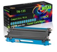 TN-135 Compatible for Brother Toner Cartridges with Chip MFC-9440CN MFC-9450CLT DCP-9040 DCP-9040CN DCP-9042CN Printers (1 Pack Cyan)