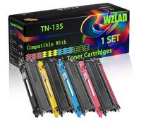 TN-135 Compatible for Brother Toner Cartridges with Chip MFC-9440CN MFC-9450CLT DCP-9040 DCP-9040CN DCP-9042CN Printers (4-Pack BK/C/M/Y)
