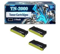 TN-2000 Toner Cartridges Compatible for Brother MFC-7225N DCP-7420 HL-2045 MFC-7420 DCP-7820 HL-2050 MFC-7820N FAX-2820 HL-2070 FAX-2825 Printers (3 Pack Black)