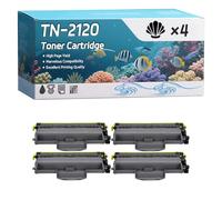 TN-2120 Toner Cartridge Compatible for Brother DCP-7045N HL-2170 MFC-7440N HL-2125 HL-2170W MFC-7840W Printers, High-Definition Printing Effect with Chip, 3600 Pages (4 Pack Black)