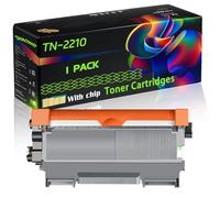 TN-2210 Compatible for Brother Toner Cartridges with Chip DCP-7060D DCP-7065DN DCP-7070DW FAX-2840 FAX-2845 Printers (1 Pack Black)