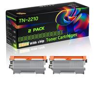 TN-2210 Compatible for Brother Toner Cartridges with Chip HL-2240 HL-2250DN HL-2270DW MFC-7360N MFC-7460DN MFC-7460N Printers (2-Pack Black)