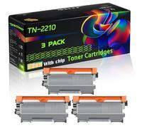 TN-2210 Compatible for Brother Toner Cartridges with Chip HL-2240 HL-2250DN HL-2270DW MFC-7360N MFC-7460DN MFC-7460N Printers (3 Pack Black)