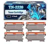 TN-2220 Toner Cartridge Compatible for Brother DCP-7065DN Fax 2840 HL-2220 HL-2240L MFC-7360N MFC-7860DW Printers, With Chip Large Capacity 2600 Pages (4 Pack Black)