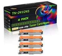 TN-241/245 Compatible for Brother Toner Cartridges with Chip DCP-9020CDW DCP-9015CDW HL-3140CW HL-3150CDW Printers (4 Pack Black)