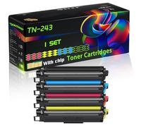 TN-243 Compatible for Brother Toner Cartridges with Chip DCP-L3510cdw DCP-L3517cdw DCP-L3550cdw HL-L3210cw Printers (4-Pack BK/C/M/Y)