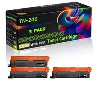 TN-246 Compatible for Brother Toner Cartridge with Chip DCP-9017CDW HL-3152CDW MFC-9332CDW Printers (3 Pack Black)