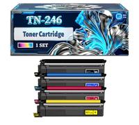 TN-246 Toner Cartridge Compatible for Brother DCP-9017CDW HL-3152CDW MFC-9332CDW DCP-9022CDW Printers, With Chip Large Capacity 2500 Pages (4-Pack BK/C/M/Y)