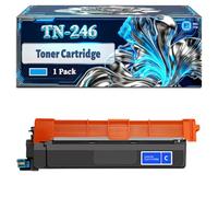 TN-246 Toner Cartridge Compatible for Brother DCP-9017CDW HL-3152CDW MFC-9332CDW DCP-9022CDW Printers, With Chip Large Capacity 2500 Pages (1 Pack Cyan)