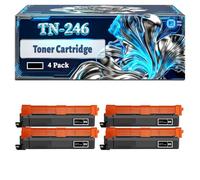 TN-246 Toner Cartridge Compatible for Brother HL-3172CDW MFC-9342CDW HL-3142CW MFC-9142CDN Printers, With Chip Large Capacity 2500 Pages (4 Pack Black)