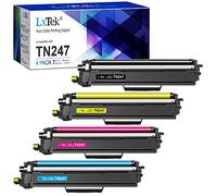 LxTek TN-247 TN-243 Compatible Toner for Brother TN247 TN243 for Brother HL-L3230CDW L3210CW DCP-L3550CDW DCP-L3510CDW HL-L3270CDW MFC-L3750CDW MFC-L3770CDW(With Chip) Black Cyan Yellow Magenta-4 pack
