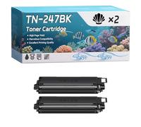 TN-247BK TN-247C TN-247M TN-247Y Toner Cartridge Compatible for Brother DCP-L3510CDW DCP-L3550CDW HL-L3210CW HL-L3270CDW MFC-L3730CDN Printers (2 Pack Black)