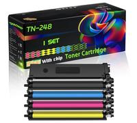 TN-248 Compatible for Brother Toner Cartridge with Chip DCP-L3515CDW DCP-L3520CDW DCP-L3520CDWE Printers (4-Pack BK/C/M/Y)
