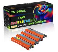 TN-248XL Compatible for Brother Toner Cartridges with Chip MFC-L3740CDW MFC-L3740CDWE MFC-L3760CDW MFC-L8340CDW Printers (4-Pack BK/C/M/Y)