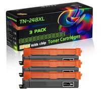 TN-248XL Compatible for Brother Toner Cartridges with Chip MFC-L3740CDW MFC-L3740CDWE MFC-L3760CDW MFC-L8340CDW Printers (3 Pack Black)