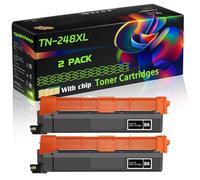 TN-248XL Compatible for Brother Toner Cartridges with Chip MFC-L3740CDW MFC-L3740CDWE MFC-L3760CDW MFC-L8340CDW Printers (2 Pack Black)