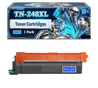 TN-248XL Toner Cartridges Compatible for Brother MFC-L3740CDW MFC-L3740CDWE MFC-L3760CDW MFC-L8340CDW MFC-L8390CDW Printers, With Chip Large Capacity 4000 Pages (1 Pack Cyan)