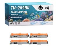 TN-249BK TN-249C TN-249M TN-249Y Toner Cartridge Compatible for Brother MFC-L8340CDW MFC-L8390CDW HL-L8230CDW Printers (4 Pack Black)