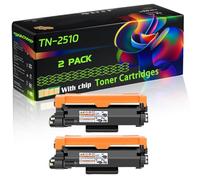 TN-2510 Compatible for Brother Toner Cartridges with Chip HL-L2400DW HL-L2445DW HL-L2447DW HL-L2865 MFC-L2800DW MFC-L2827 MFC-L2835DW (2-Pack Black)