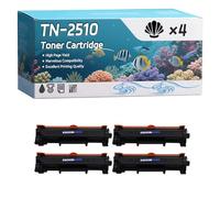 TN-2510 Toner Cartridge Compatible for Brother HL-L2400DWE HL-L2445DW HL-L2447DW MFC-L2800DW Printers, High-Definition Printing Effect with Chip, 2200 Pages (4 Pack Black)