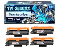 TN-2510XXL Toner Cartridges Compatible for Brother MFC-L2827DWXL DCP-L2627DWE HL-L2445DW MFC-L2860DW DCP-L2627DWXL Printers, With Chip Large Capacity 4000 Pages (4 Pack Black)
