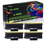 TN-3170 Compatible for Brother Toner Cartridges with Chip DCP-8060 DCP-8065DN HL-5230 HL-5240 HL-5250D HL-5270D HL-5280DW MFC-8460N MFC-8860DN Printers (4 Pack Black)