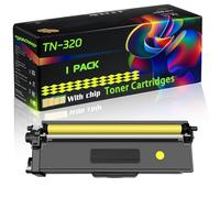 TN-320 Compatible for Brother Toner Cartridges with Chip DCP-9055CDW DCP-9270CDN HL-4140CN HL-4150CDN HL-4570CDW MFC-9460CDN MFC-9465CDN Printers (1 Pack Yellow)