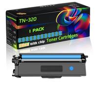 TN-320 Compatible for Brother Toner Cartridges with Chip DCP-9055CDW DCP-9270CDN HL-4140CN HL-4150CDN HL-4570CDW MFC-9460CDN MFC-9465CDN Printers (1 Pack Cyan)