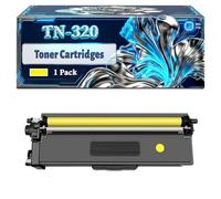 TN-320 Toner Cartridges Compatible for Brother DCP-9055CDW DCP-9270CDN HL-4140CN HL-4150CDN HL-4570CDW MFC-9460CDN MFC-9465CDN Printers (1 Pack Yellow)