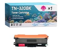 TN-320BK Toner Cartridge Compatible for Brother DCP-9055CDN DCP-9270CDN HL-4140CN Printers, High-Definition Printing Effect with Chip, 7500 Pages (1 Pack Magenta)