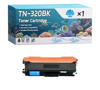 TN-320BK Toner Cartridge Compatible for Brother DCP-9055CDN DCP-9270CDN HL-4140CN Printers, High-Definition Printing Effect with Chip, 7500 Pages (1 Pack Cyan)