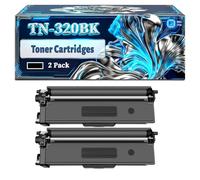 TN-320BK Toner Cartridges Compatible for Brother DCP-9055CDW HL-4570CDW DCP-9270CDN MFC-9460CDN HL-4140CN MFC-9465CDN HL-4150CDN Printers (2 Pack Black)