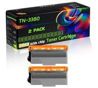TN-3380 Compatible for Brother Toner Cartridge with Chip MFC-8950DW MFC-8950DWT MFC-8520DN Printers (2-Pack Black)