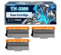 TN-3380 Toner Cartridge Compatible for Brother DCP-8110DN DCP-8250DN HL-5440D HL-5450DN Printers, With Chip Large Capacity 8000 Pages (3 Pack Black)