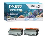 TN-3380 Toner Cartridge Compatible for Brother MFC-8510DN MFC-8950 MFC-8950DW MFC-8950DWT MFC-8520DN Printers, High-Definition Printing Effect with Chip, 9000 Pages (2-Pack Black)