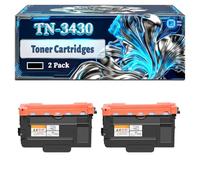 TN-3430 Toner Cartridges Compatible for Brother HL-L5200DW HL-L6300DW HL-L6400DW MFC-L5700DN MFC-L5750DW MFC-L6800DW MFC-L6900DW Printers, With Chip Large Capacity 4000 Pages (2-Pack Black)