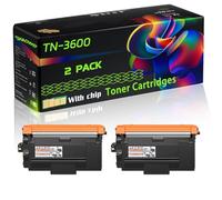 TN-3600 Compatible for Brother Toner Cartridges with Chip HL-L6415DN MFC-L5710DN MFC-L5710DW MFC-L5715DN MFC-L6710DW MFC-L6910DN Printers (2-Pack Black)