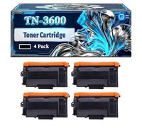 TN-3600 Toner Cartridge Compatible for Brother HL-L6210DW HL-L6410DN HL-L6415DN MFC-L5710DN MFC-L5710DW Printers, With Chip Large Capacity 3000 Pages (4 Pack Black)