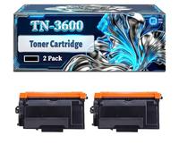 TN-3600 Toner Cartridge Compatible for Brother MFC-L5715DN MFC-L6710DW MFC-L6910DN MFC-L6915DN Printers, With Chip Large Capacity 3000 Pages (2-Pack Black)