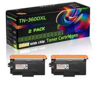 TN-3600XL Compatible for Brother Toner Cartridges with Chip HL-L6415DN MFC-L5710DN MFC-L5710DW MFC-L5715DN MFC-L6710DW MFC-L6910DN Printers (2-Pack Black)