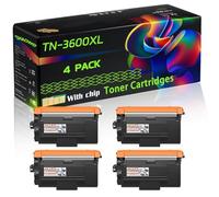 TN-3600XL Compatible for Brother Toner Cartridges with Chip HL-L6415DN MFC-L5710DN MFC-L5710DW MFC-L5715DN MFC-L6710DW MFC-L6910DN Printers (4 Pack Black)