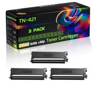 TN-421 Compatible for Brother Toner Cartridges with Chip DCP-L8410CDW HL-L8260CDW HL-L8360CDW MFC-L8690CDW Printers (3 Pack Black)