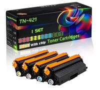 TN-421 Compatible for Brother Toner Cartridges with Chip DCP-L8410CDW HL-L8260CDW HL-L8360CDW MFC-L8690CDW Printers (4-Pack BK/C/M/Y)