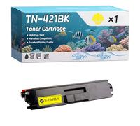 TN-421BK TN-421C TN-421M TN-421Y Toner Cartridge Compatible for Brother DCP-L8410CDW MFC-L8690CDW HL-L8260CDW MFC-L8900CDW Printers (1 Pack Yellow)